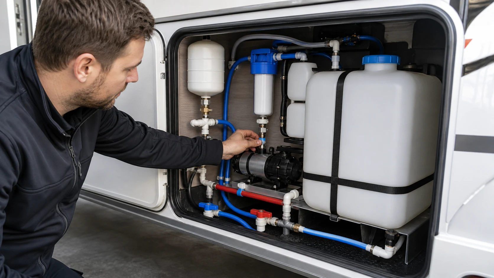 Professional installation at GNS Reisemobiltechnik