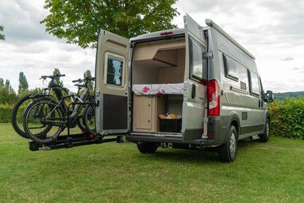 BusBiker bicycle carrier on a campervan